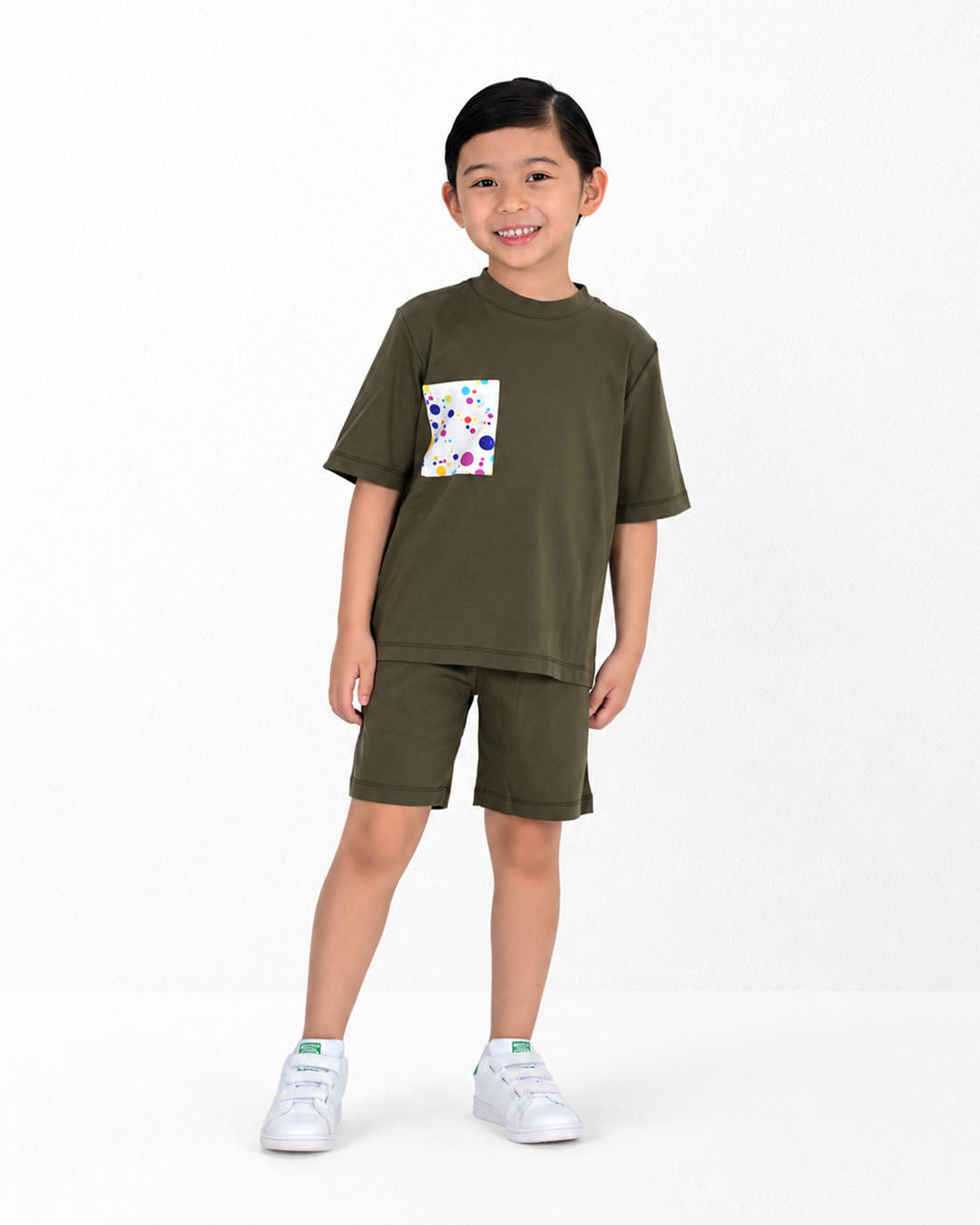 Boys Green Cotton Summer Set Ages 0–5 | Blu And Giggles