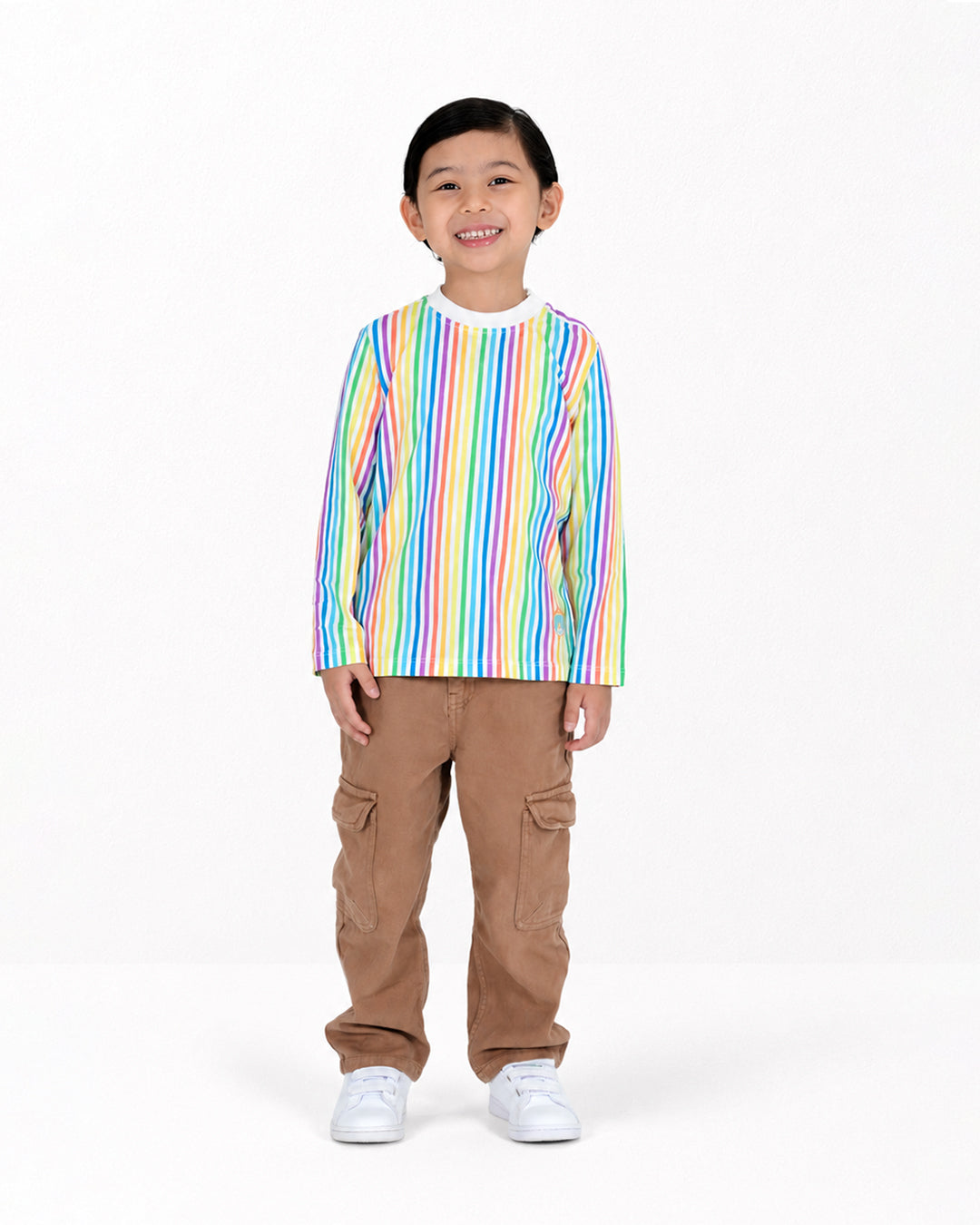 Boys Rainbow Long Sleeve Cotton T-Shirt Ages 0–5 | Blu And Giggles