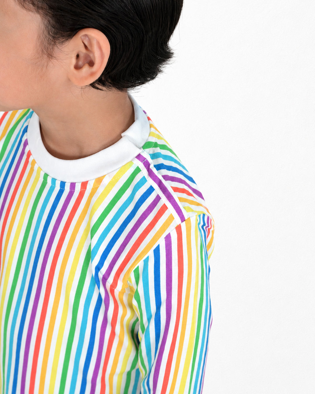 Boys Rainbow Long Sleeve Cotton T-Shirt and Shorts Set Ages 0–5 | Blu And Giggles