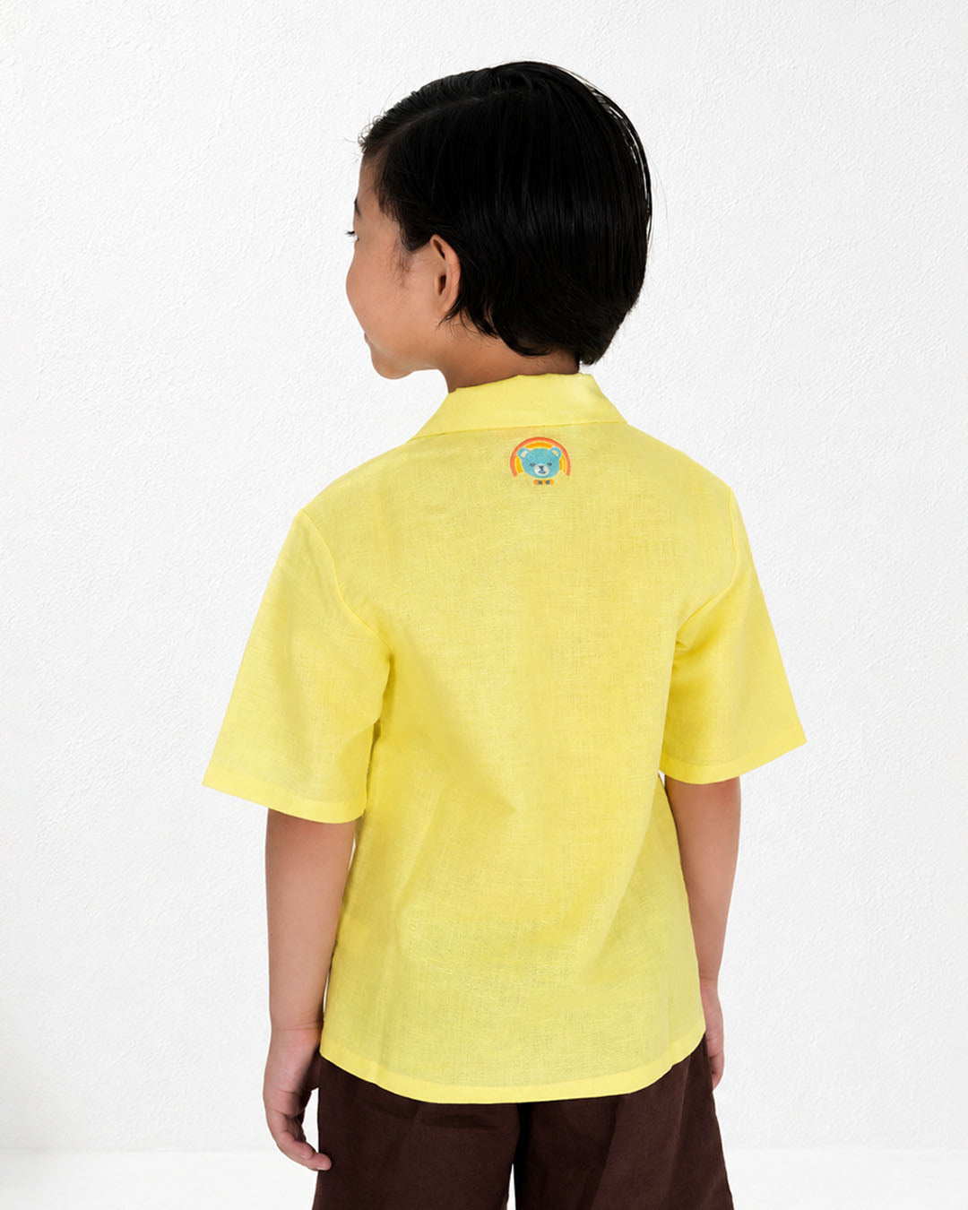 Boys Elephant Embroidery Linen Shirt and Shorts Set Ages 0–5 | Blu And Giggles