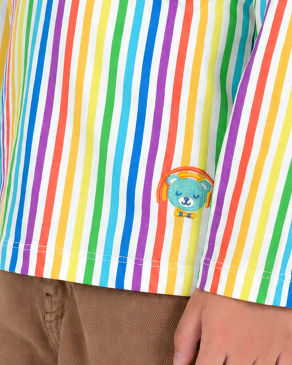 Boys Rainbow Long Sleeve Cotton T-Shirt and Shorts Set Ages 0–5 | Blu And Giggles