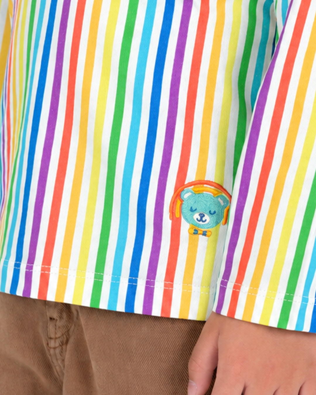 Boys Rainbow Long Sleeve Cotton T-Shirt and Shorts Set Ages 0–5 | Blu And Giggles