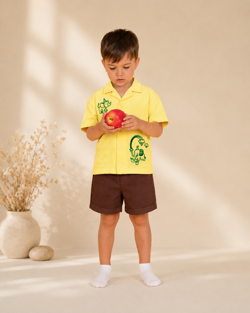 Tusker Boys Linen Shirt and Shorts Set