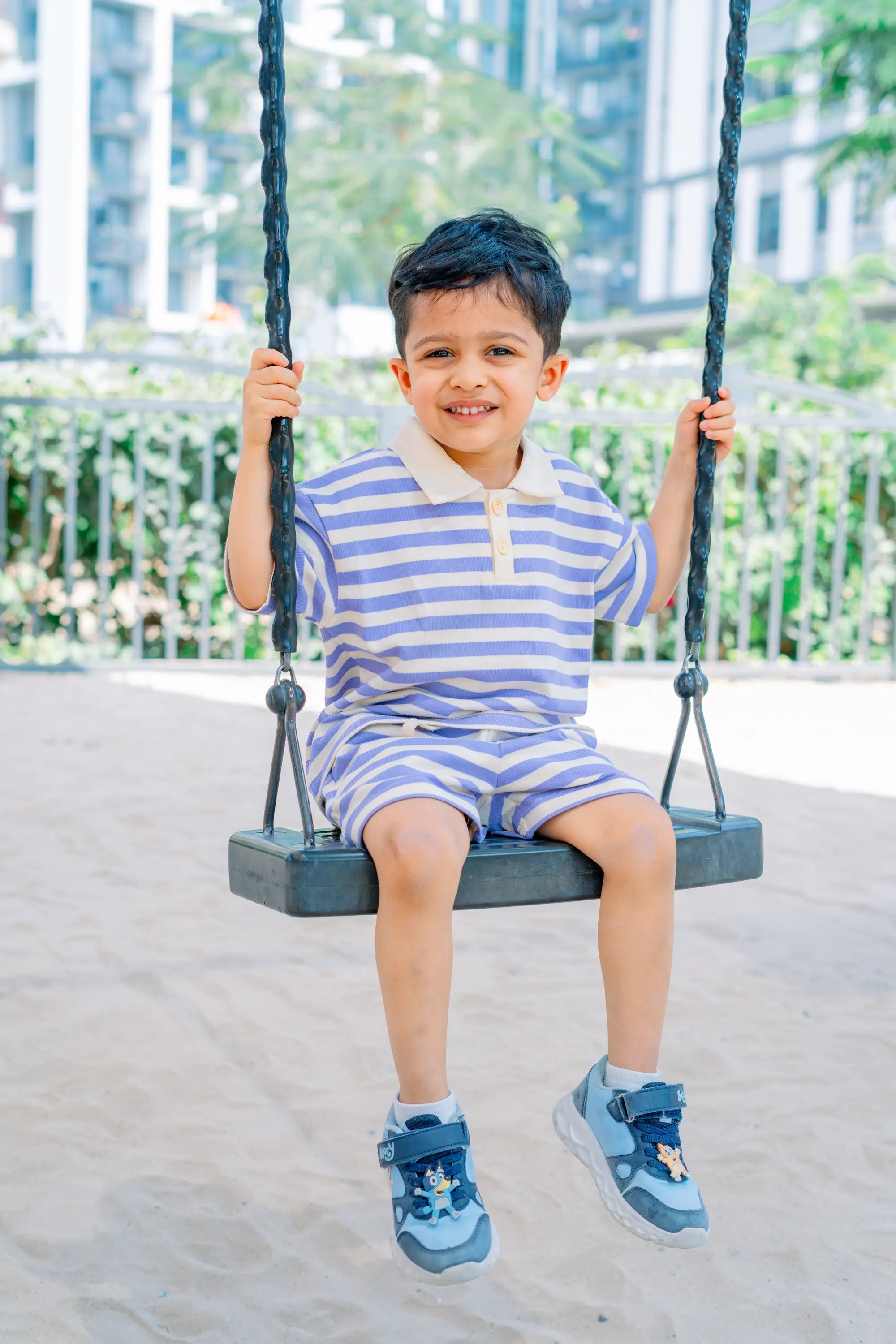 Cotton Striped Co-ord Set for Boys