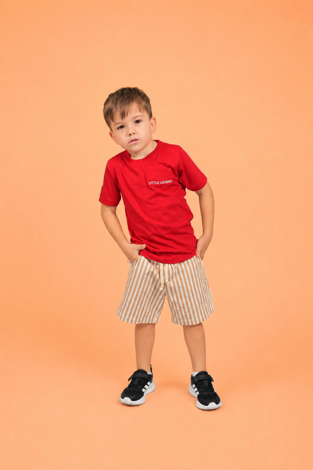 Cotton Graphic Statement T-Shirt and Shorts Set for Boys  - Red