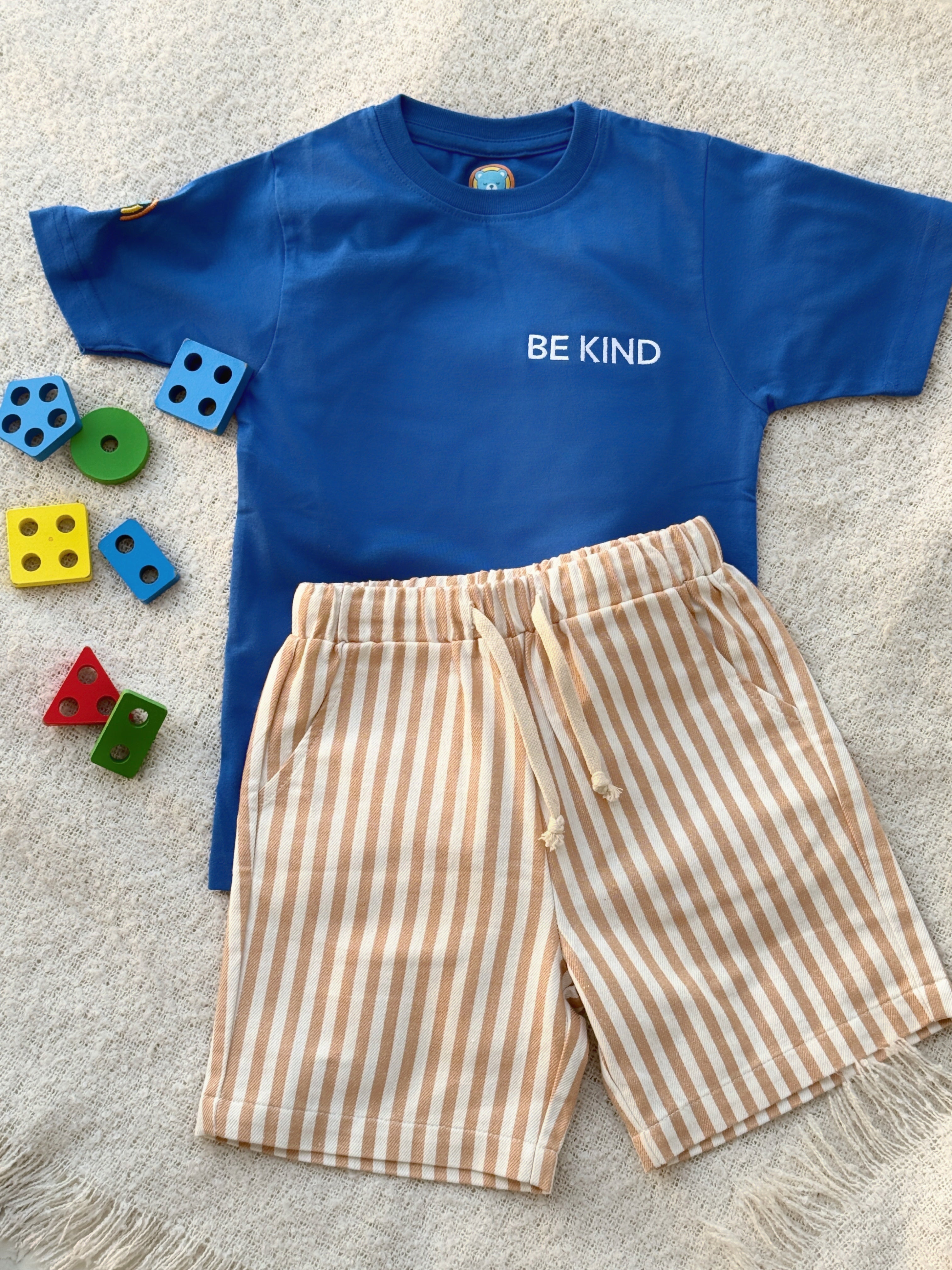 Cotton Graphic Statement T-Shirt and Shorts Set for Boys